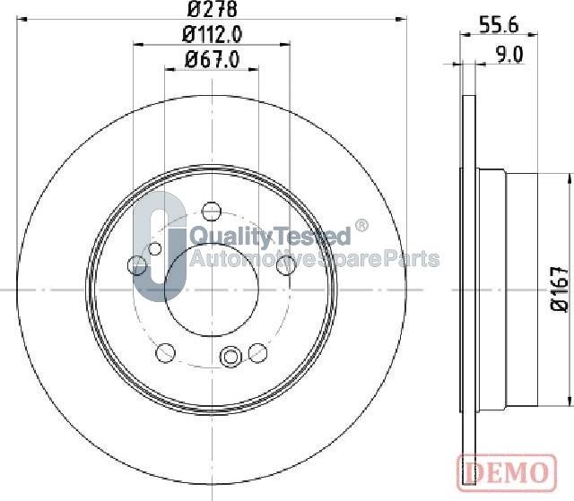 Japanparts DP0505JM - Bremžu diski www.autospares.lv