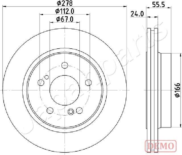 Japanparts DP-0506C - Bremžu diski www.autospares.lv