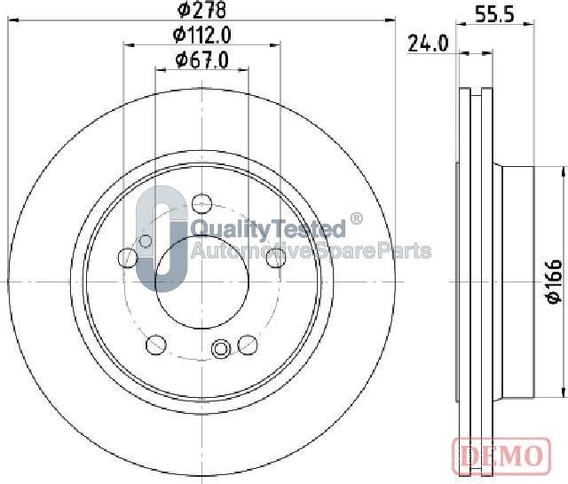 Japanparts DP0506JM - Bremžu diski www.autospares.lv