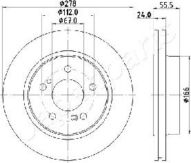 Japanparts DP-0506 - Bremžu diski www.autospares.lv