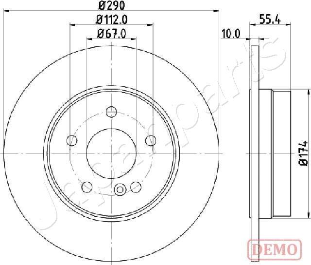 Japanparts DP-0507C - Bremžu diski autospares.lv