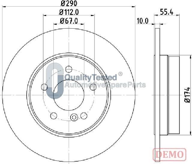 Japanparts DP0507JM - Bremžu diski www.autospares.lv