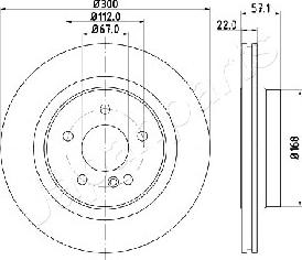 Japanparts DP-0510 - Bremžu diski www.autospares.lv