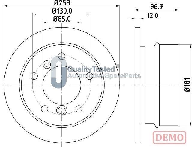 Japanparts DP0518JM - Bremžu diski www.autospares.lv