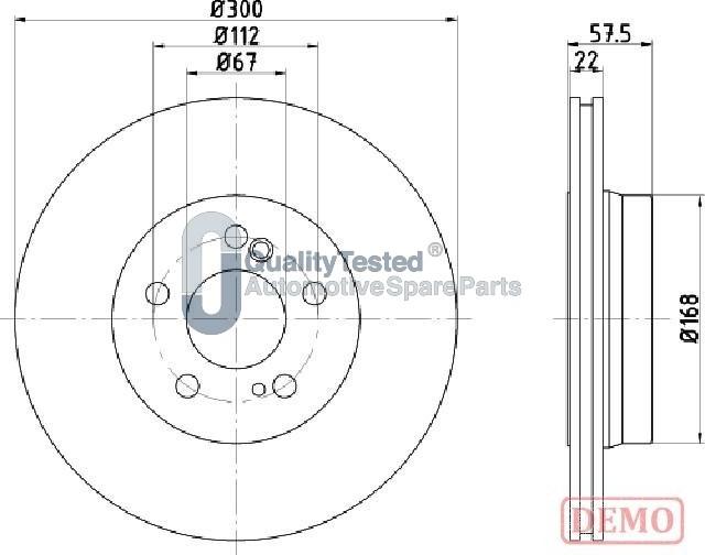 Japanparts DP0517JM - Bremžu diski www.autospares.lv