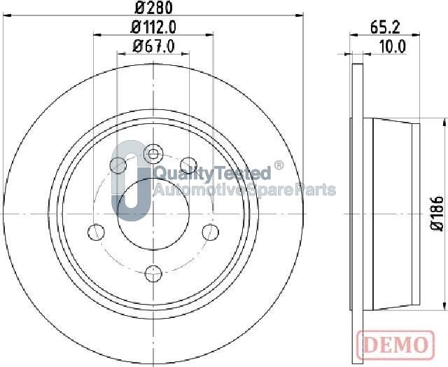 Japanparts DP0530JM - Bremžu diski www.autospares.lv