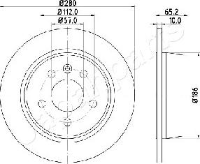 Japanparts DP-0530 - Bremžu diski www.autospares.lv