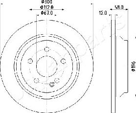 Japanparts DP-0531 - Bremžu diski www.autospares.lv