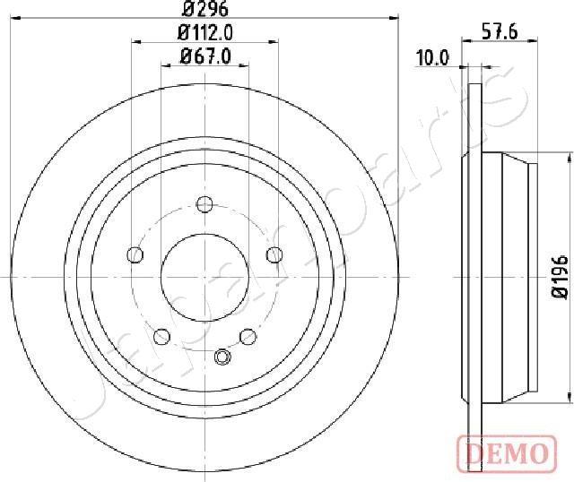 Japanparts DP-0532C - Bremžu diski www.autospares.lv