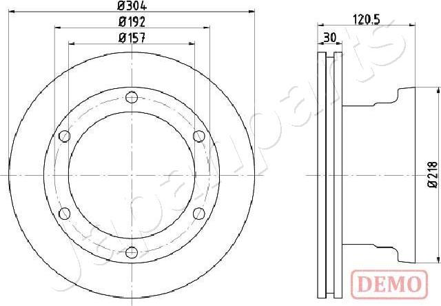 Japanparts DP-0529C - Bremžu diski www.autospares.lv