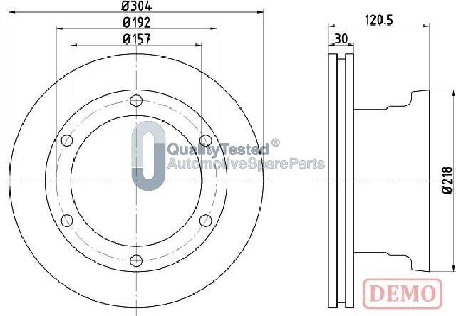 Japanparts DP0529JM - Bremžu diski www.autospares.lv