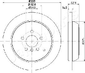 Japanparts DP-0524 - Bremžu diski autospares.lv