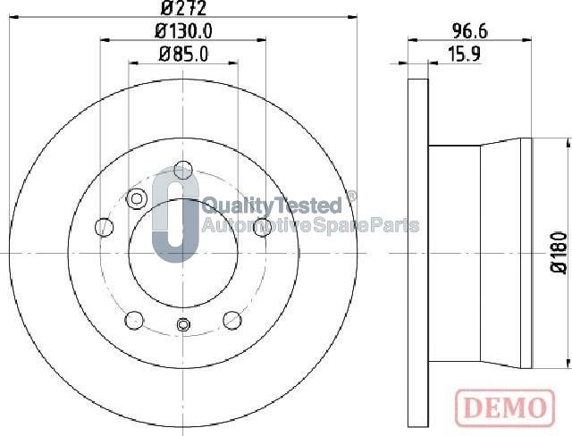 Japanparts DP0526JM - Bremžu diski www.autospares.lv