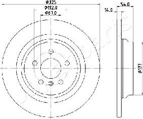 Japanparts DP-0521 - Bremžu diski www.autospares.lv