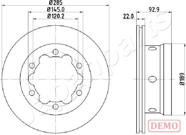 Japanparts DP-0528C - Bremžu diski www.autospares.lv