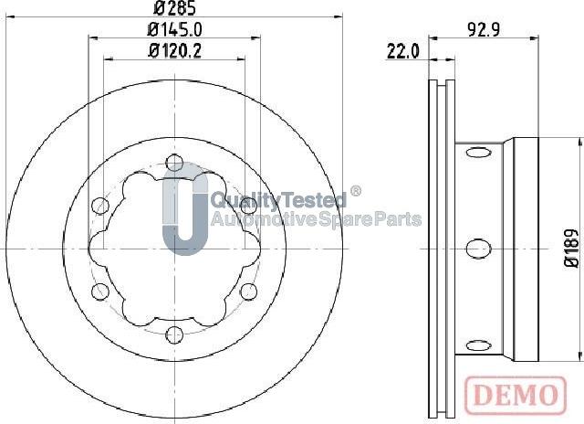 Japanparts DP0528JM - Bremžu diski www.autospares.lv