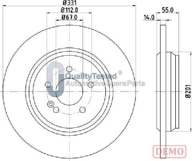 Japanparts DP0523JM - Bremžu diski www.autospares.lv