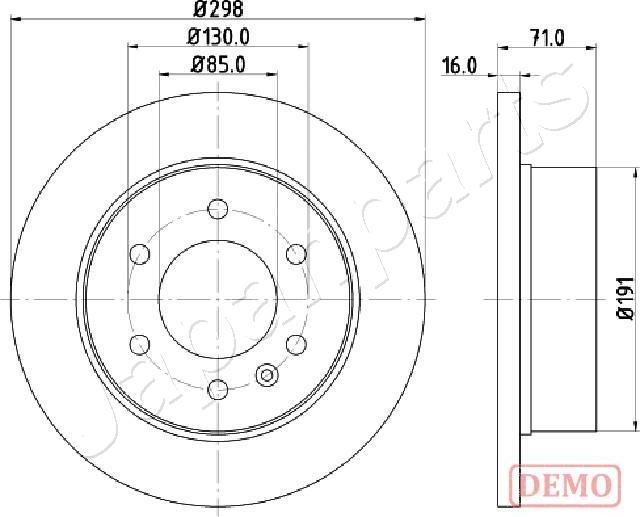 Japanparts DP-0527C - Bremžu diski www.autospares.lv