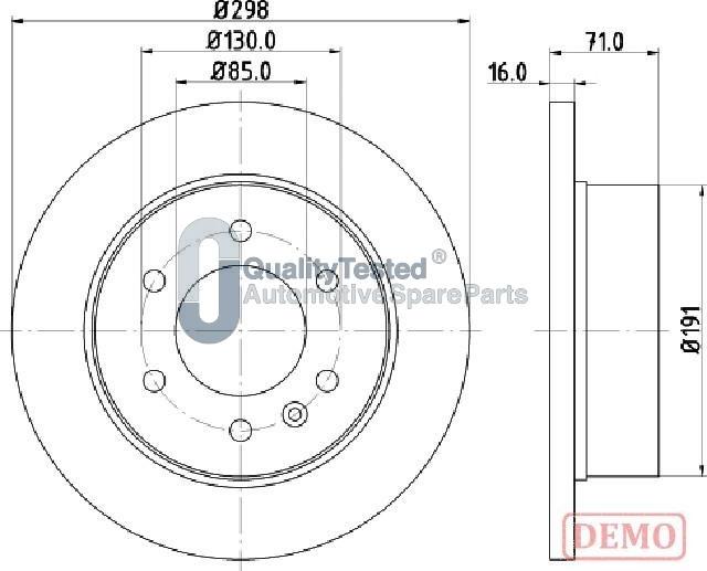 Japanparts DP0527JM - Bremžu diski www.autospares.lv