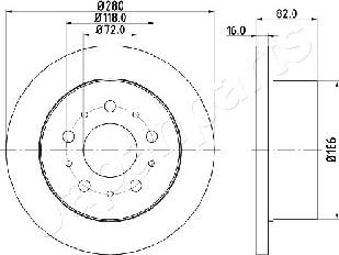 Japanparts DP-0609 - Bremžu diski autospares.lv