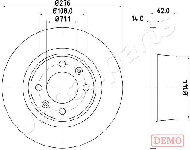 Japanparts DP-0604C - Bremžu diski www.autospares.lv