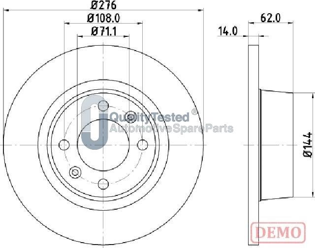 Japanparts DP0604JM - Bremžu diski www.autospares.lv