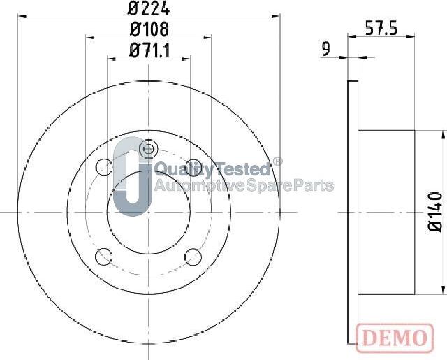 Japanparts DP0614JM - Bremžu diski www.autospares.lv