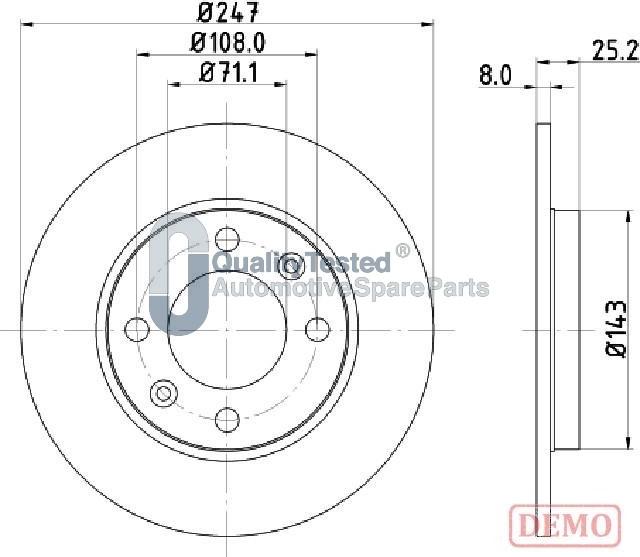 Japanparts DP0615JM - Bremžu diski www.autospares.lv