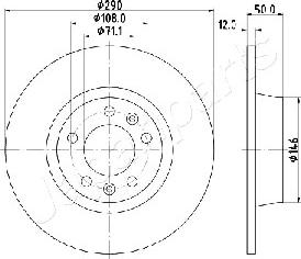 Japanparts DP-0617 - Bremžu diski www.autospares.lv