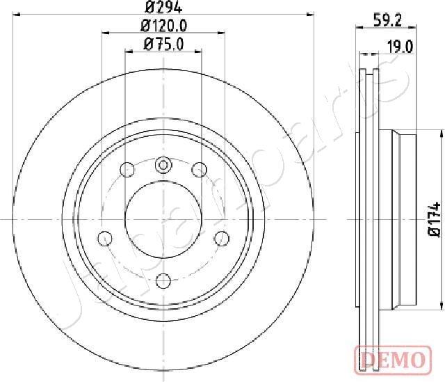 Japanparts DP-0109C - Тормозной диск www.autospares.lv