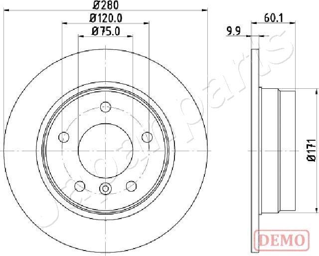 Japanparts DP-0107C - Bremžu diski www.autospares.lv