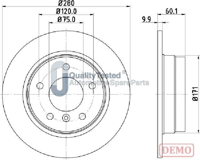 Japanparts DP0107JM - Bremžu diski www.autospares.lv