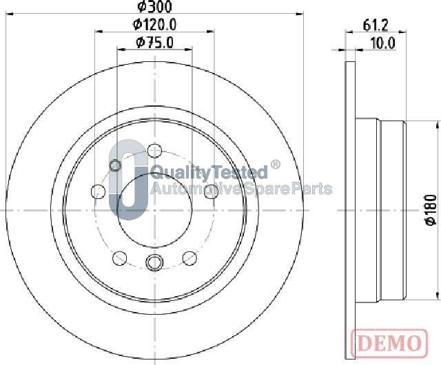 Japanparts DP0119JM - Bremžu diski www.autospares.lv