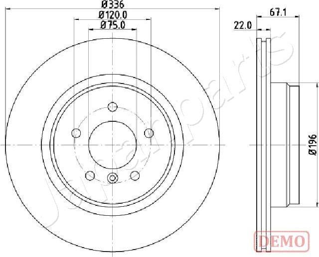 Japanparts DP-0114C - Bremžu diski autospares.lv