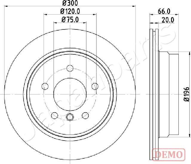 Japanparts DP-0117C - Bremžu diski www.autospares.lv