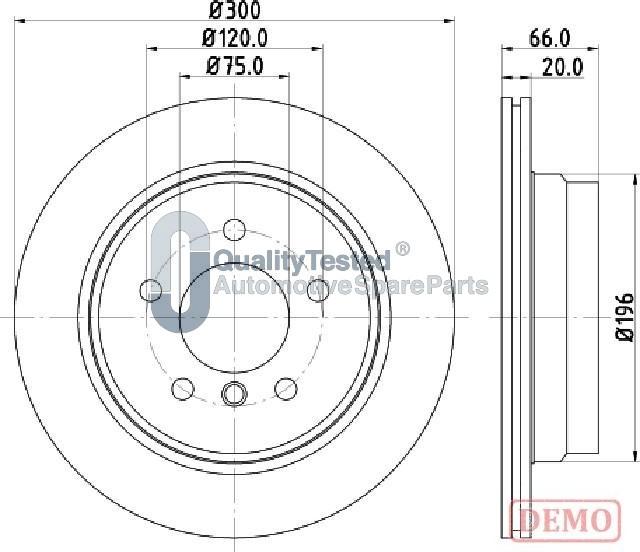 Japanparts DP0117JM - Bremžu diski www.autospares.lv