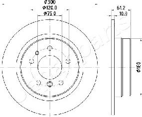 Japanparts DP-0117 - Bremžu diski www.autospares.lv