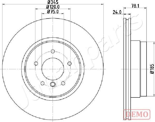 Japanparts DP-0132C - Bremžu diski www.autospares.lv