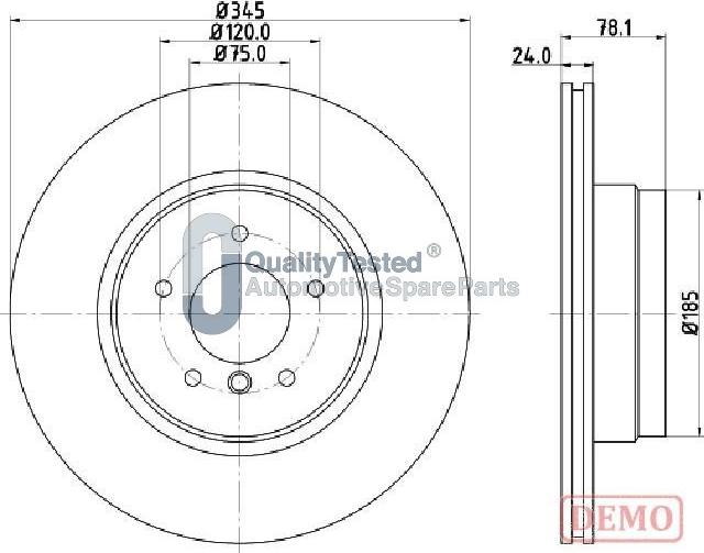 Japanparts DP0132JM - Bremžu diski www.autospares.lv