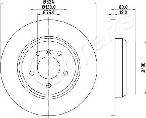 Japanparts DP-0137 - Bremžu diski www.autospares.lv