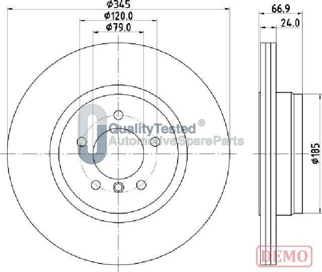 Japanparts DP0126JM - Bremžu diski www.autospares.lv