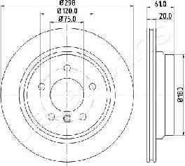 Japanparts DP-0120 - Bremžu diski autospares.lv