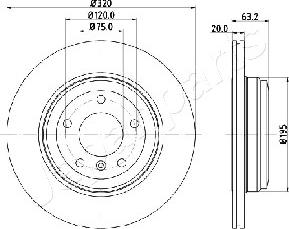 Japanparts DP-0121 - Bremžu diski www.autospares.lv