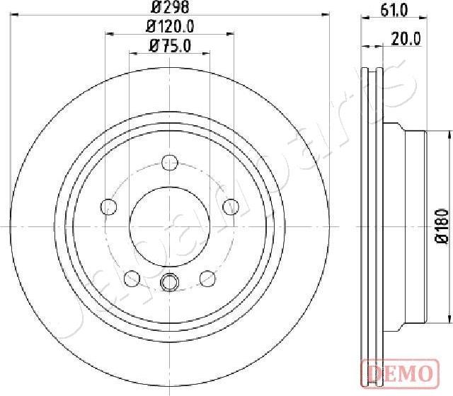 Japanparts DP-0122C - Bremžu diski www.autospares.lv