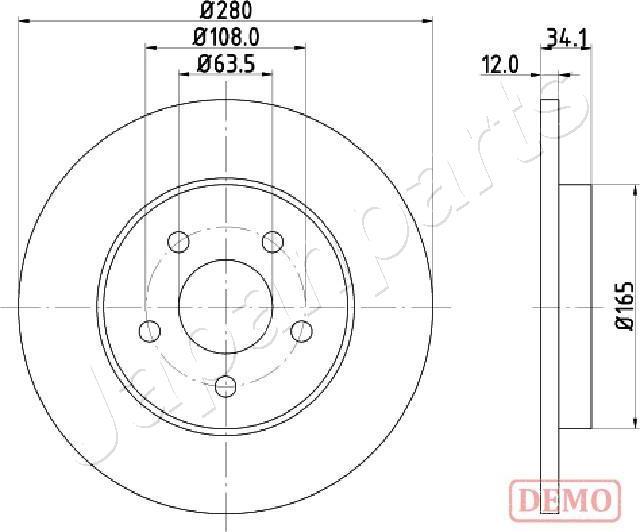 Japanparts DP-0309C - Bremžu diski www.autospares.lv