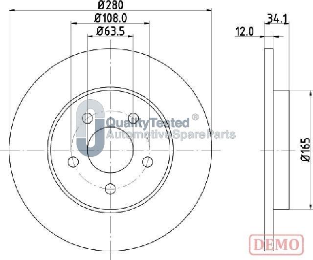 Japanparts DP0309JM - Bremžu diski www.autospares.lv