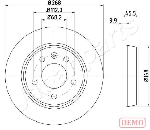 Japanparts DP-0306C - Bremžu diski www.autospares.lv