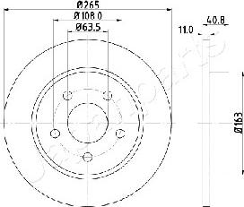 Japanparts DP-0300 - Bremžu diski autospares.lv