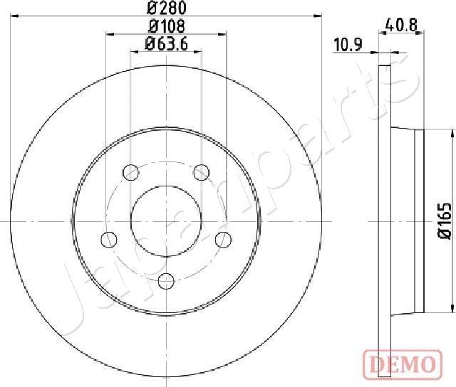 Japanparts DP-0301C - Тормозной диск www.autospares.lv