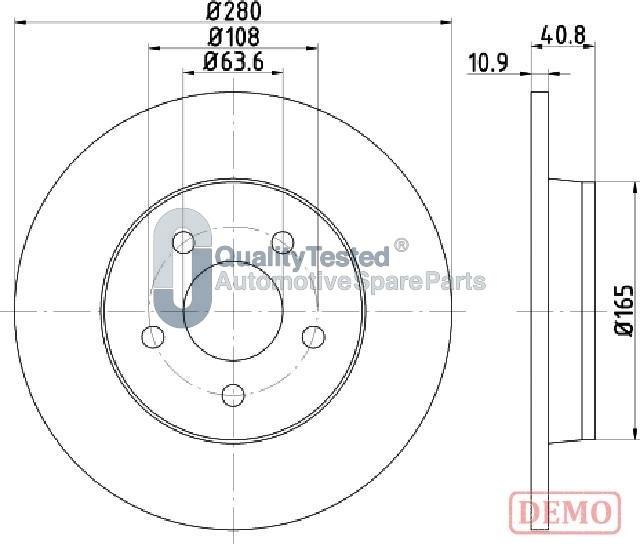 Japanparts DP0301JM - Bremžu diski www.autospares.lv